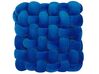 Welurowa poduszka dekoracyjna supeł 30 x 30 cm niebieska SIRALI_790266