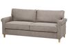 3 Seater Fabric Sofa Light Brown RONNEBY_901458