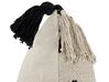 Conjunto de 2 almofadas decorativas em algodão creme e pretas 45 x 45 cm HYDRANGEA_835295