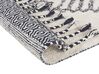 Teppich Baumwolle weiß / schwarz 80 x 150 cm geometrisches Muster Kurzflor ERAY_843967