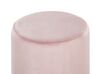 Pouf Samtstoff rosa / silber ⌀ 36 cm rund BRIGITTE_782030