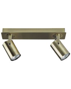 Kattovalaisin 2 polttimoa metalli messinki KLIP Kattovalaisin 2 polttimoa metalli messinki KLIP
