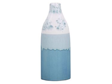 Vase à fleurs bleu et blanc 30 cm CALLIPOLIS