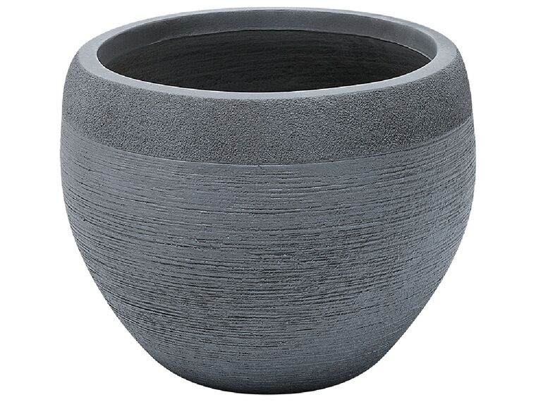 Stone Plant Pot 38x38x30 cm Grey ZAKROS _856464