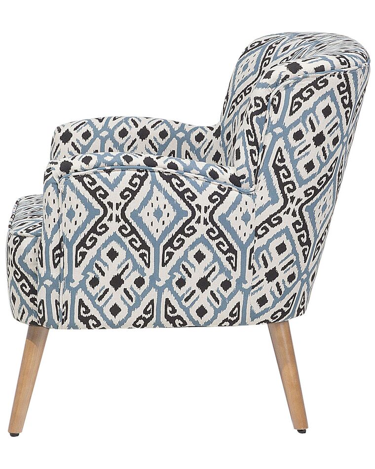 Fabric Armchair with Footstool Multicolour TUMBA Beliani.co.uk