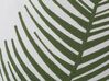 Conjunto de 2 almofadas decorativas branca com folha de palmeira verde 45 x 45 cm AZAMI_770916