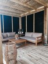 Lounge Set zertifiziertes Holz hellbraun 4-Sitzer modular Auflagen taupe TIMOR_802741