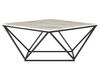 Konferenční stolek s mramorovým efektem béžový/černý MALIBU_705701