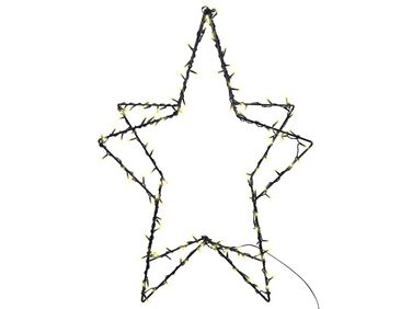 Décoration LED étoile pour extérieur noir 80 cm KERSILO