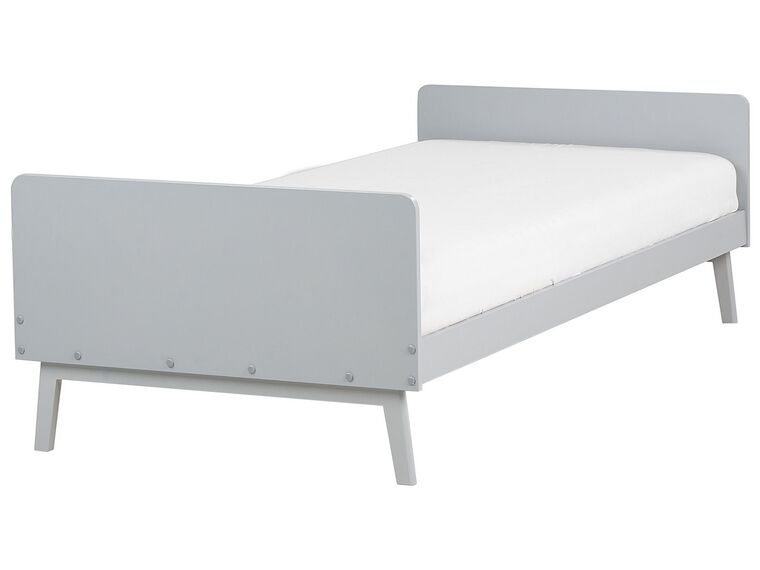 Wooden EU Single Size Bed Grey BONNAC_911518