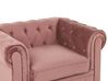 Velvet Living Room Set Pink CHESTERFIELD_778879