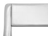 Letto king size in ecopelle in color argento con contenitore 160x200 cm AVIGNON_735121