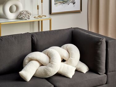 Set of 2 Teddy Cushions 172 x 14 cm White GLADIOLUS