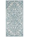 Tapete de lã azul e branca 80 x 150 cm AHMETLI_836667