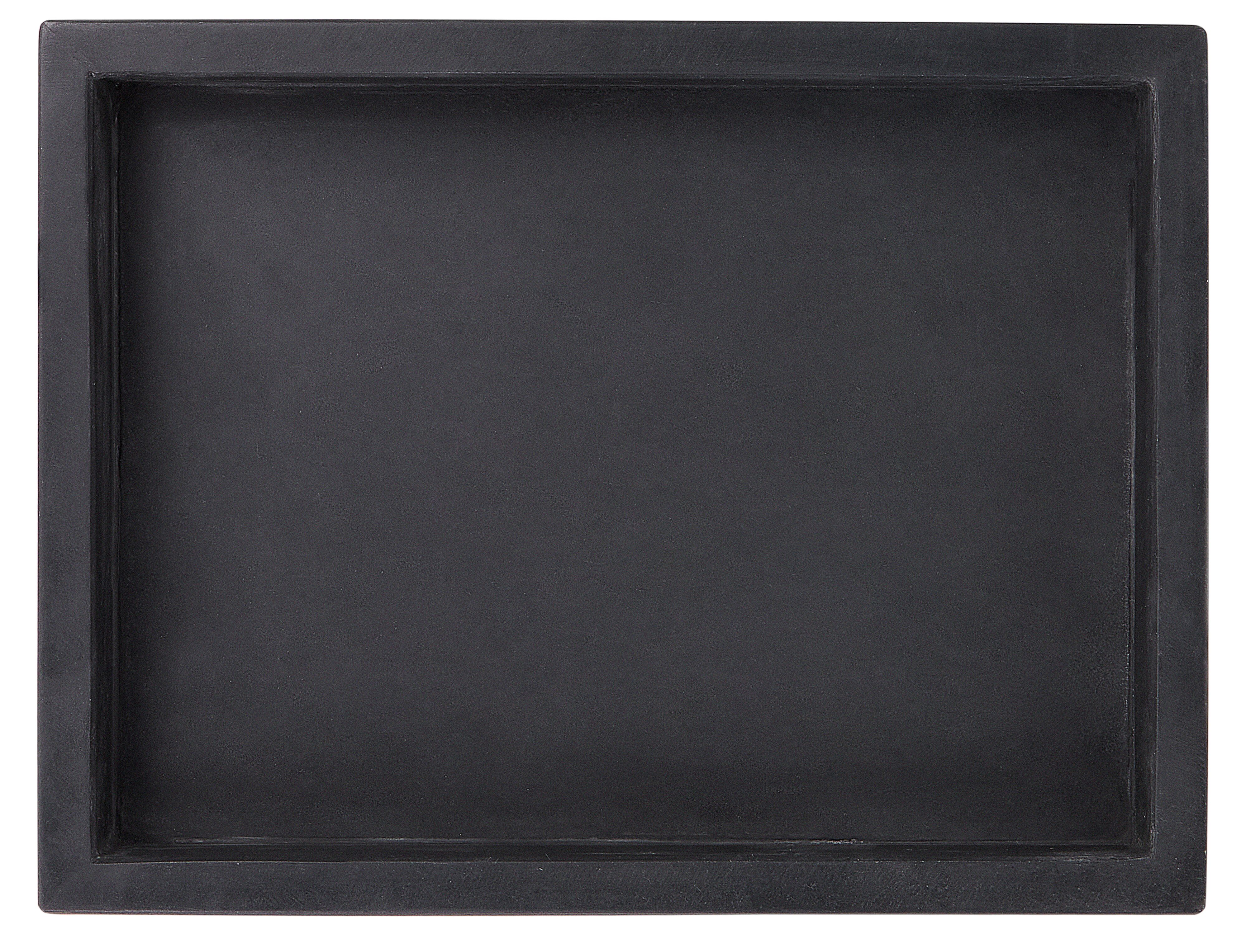 Marble Decorative Tray Rectangular Black RHODES Beliani.co.uk