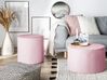 Tamborete em veludo rosa ⌀ 47 cm LOVETT_753499