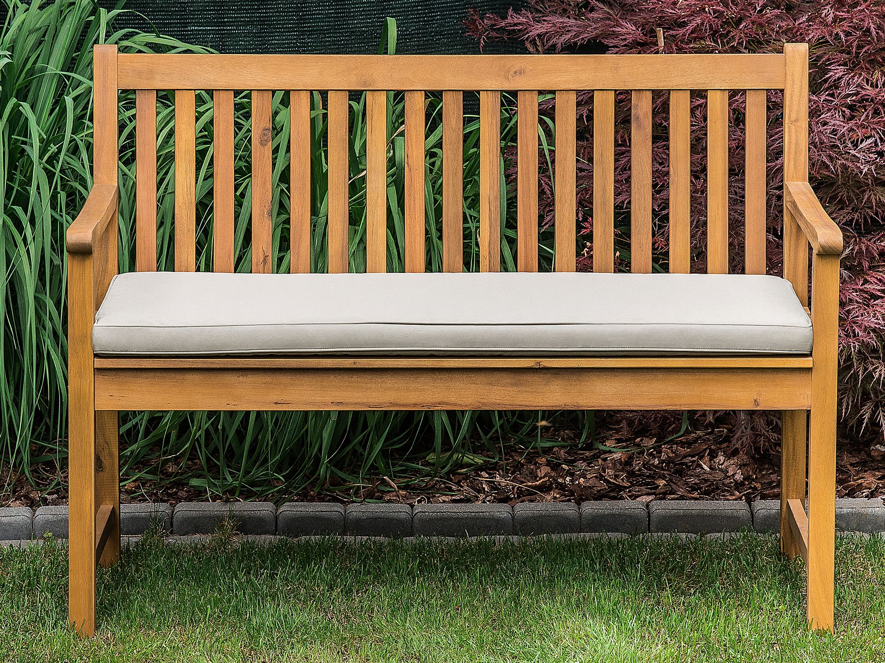 Lsjoaw Cuscino Per Panca Cuscino Panca Esterno 75X40X3CM Cuscino Sedile per Mobili da Interni/Esterni, Lungo Cuscino per Panche Da Giardino Balcone Loft Altalena Patio,Grigio