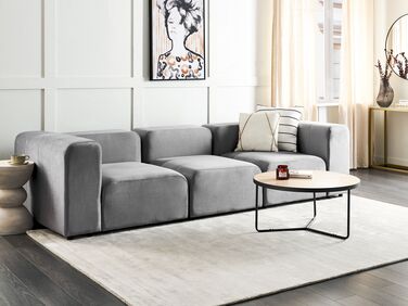 3-seters modulær sofa fløyel Grå FALSTERBO