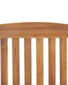 Conjunto de 2 sillas de jardín de madera con cojines blanco/crema JAVA_803548