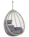 PE Rattan Hanging Chair with Stand Grey TOLLO_763797