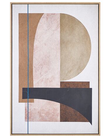 Obraz na płótnie w ramie abstrakcyjny 63 x 93 cm wielokolorowy RUFFANO