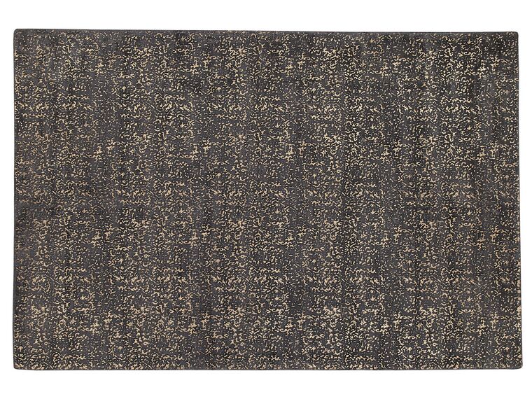 Teppich dunkelgrau-gold 140 x 200 cm abstraktes Muster ESEL_762533