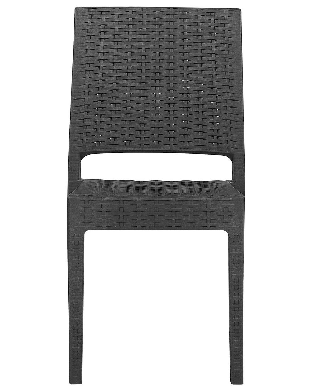 Set of 4 Garden Dining Chairs Grey FOSSANO Beliani.es