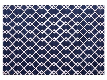 Vloerkleed polyester blauw 140 x 200 cm SERRES