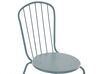 Conjunto de 8 sillas de jardín de metal azul claro CALVI_815623