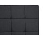 Fabric EU King Size Bed with Storage Grey MILLAU_727019