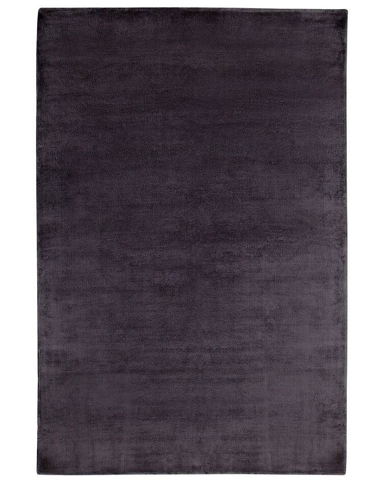 Alfombra de viscosa gris oscuro 140 x 200 cm GESI II_762288