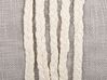 Dekokissen geometrisches Muster Baumwolle grau / beige gestickt 35 x 55 cm 2er Set OCIMUM_839038