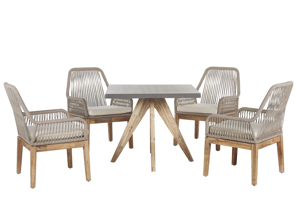 Square rattan dining discount set
