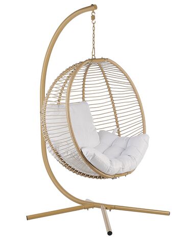 Hanging Chair with Stand Beige ARCO