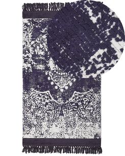 Matto viskoosi violetti/valkoinen 80 x 150 cm AKARSU