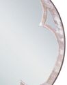 Espelho de parede redondo em madeira clara e branco ø 60 cm MONCLOVA_848638