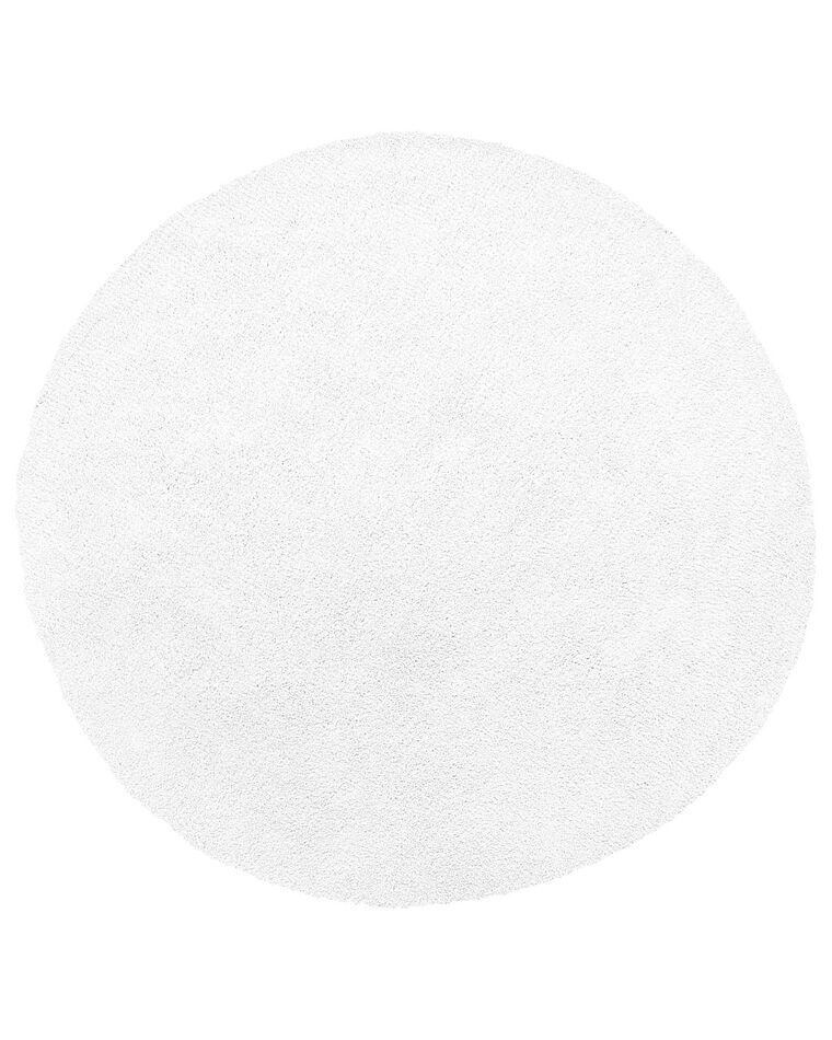 Teppich weiß ⌀ 140 cm Shaggy DEMRE_738119