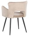 Set of 2 Velvet Dining Chairs Taupe SANILAC_847156