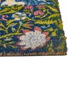 Tapete de entrada com padrão floral em fibra de coco multicolor 40 x 60 cm SAKESAR_904932