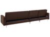 Right Hand Modular Faux Leather Sofa Brown ABERDEEN_717137