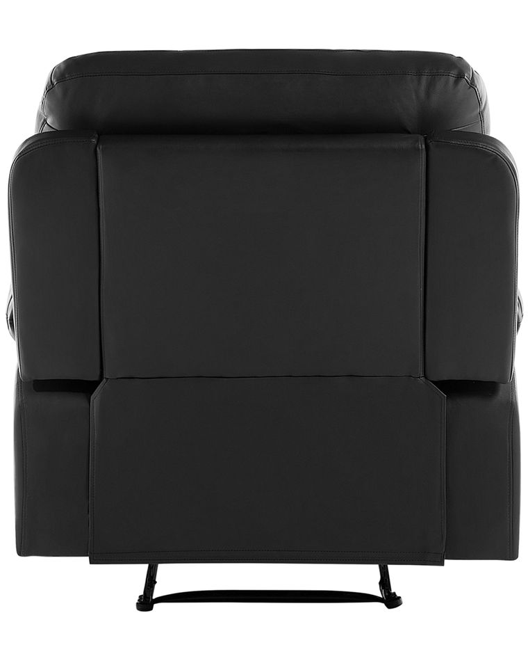 Faux Leather Manual Recliner Chair Black BERGEN Beliani.co.uk