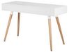 Tavolino consolle bianco e legno chiaro 120 x 45 cm FRISCO_716372