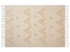 Decke Baumwolle beige 130 x 180 cm orientalisches Muster FATEHPUR_829209
