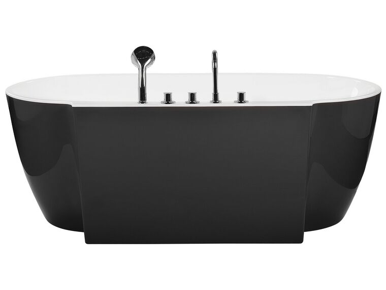 Freestanding Bath 1700 x 800 mm Black ROTSO Beliani.co.uk