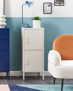 Toimistokaappi teräs 2 ovea valkoinen HURON