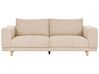3-personers sofa i fløjl beige NIVALA_884999