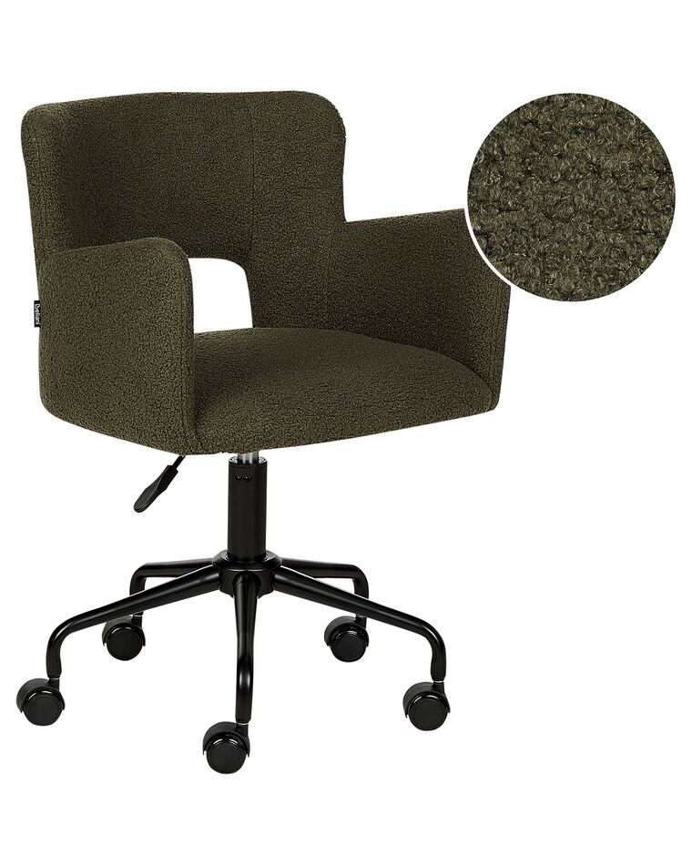 Kancelárska stolička s buklé čalúnením zelená SANILAC_896637