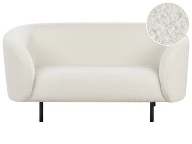 2-istuttava sohva buklee valkoinen/musta LOEN