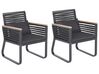 Set di 2 sedie da giardino metallo nero CANETTO_808287