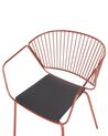 Set of 2 Metal Dining Chairs Copper RIGBY_775533